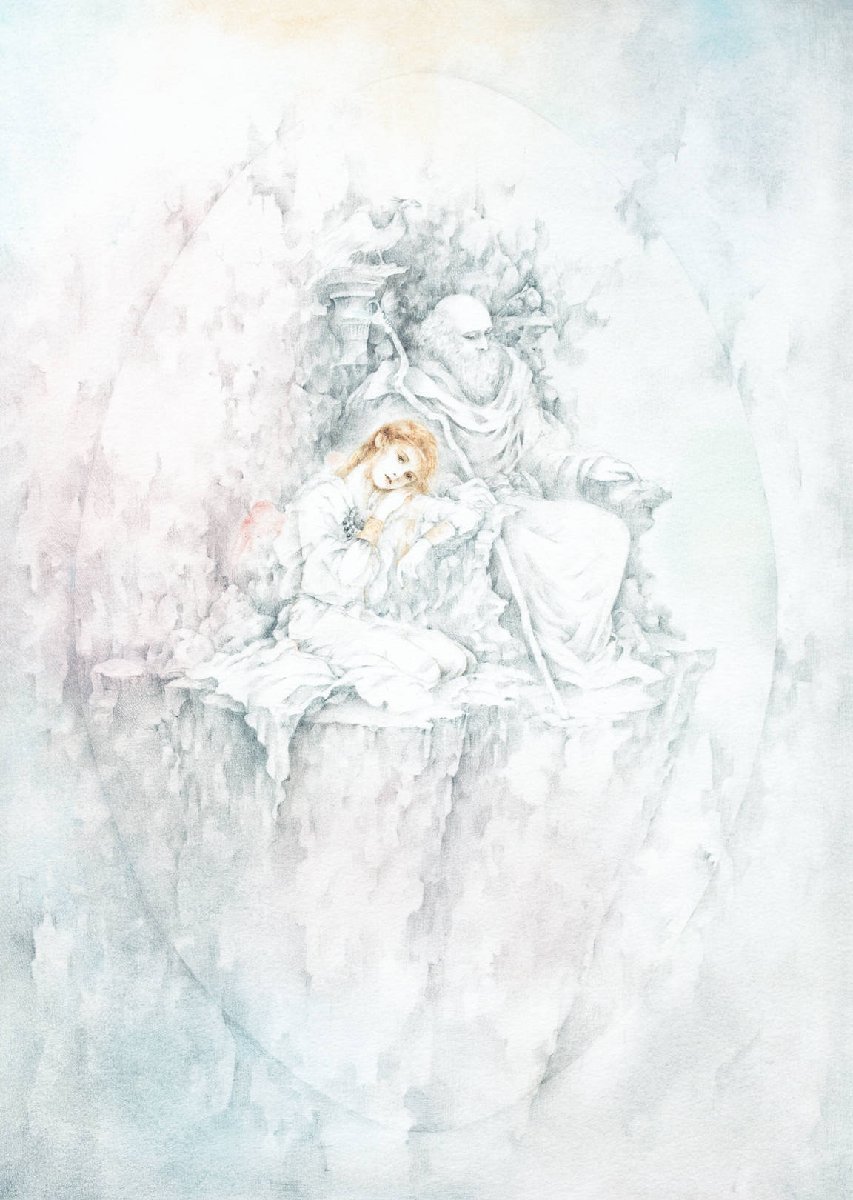 きたのじゅんこの絵画作品　タイトルは、北の谷　North valley